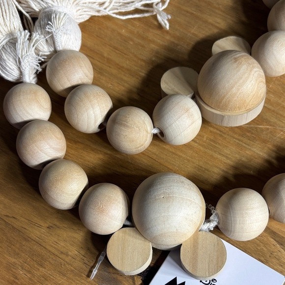 Disney Mickey Mouse Wooden Bead Garland w/Tassels Decor Accent 39" GIFT NEW - Picture 4 of 9